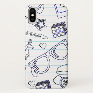 Totally Epic Eighties Doodle iPhone X Case