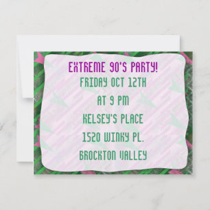 Totally Extreme 90s Party Invitation