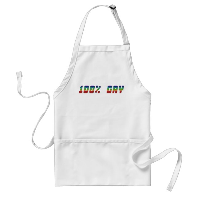 Totally Gay Pride Rainbow Flag Colours LGBT Funny Standard Apron (Front)