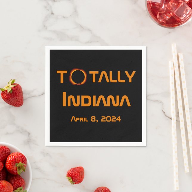 Totally Indiana 2024 Solar Eclipse Napkin (Insitu)