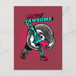 Totally Jawsome Shark Father's Day Postcard