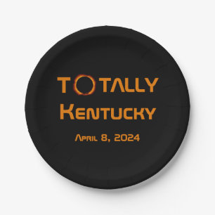 Totally Kentucky 2024 Solar Eclipse  Paper Plate