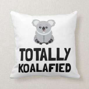 Totally Koalafied Throw Pillow