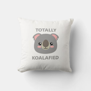 Totally Koalafied Throw Pillow
