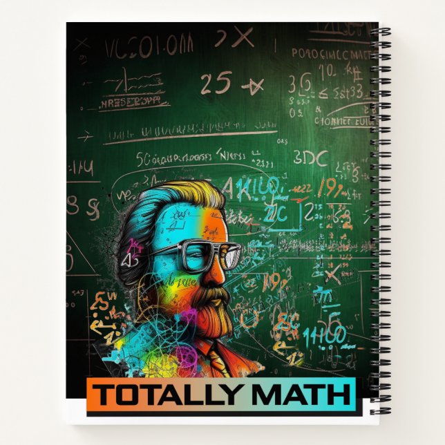 "Totally Math" Notepad for Math Lovers  Notebook (Back)