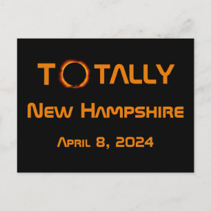 Totally New Hampshire 2024 Solar Eclipse  Postcard