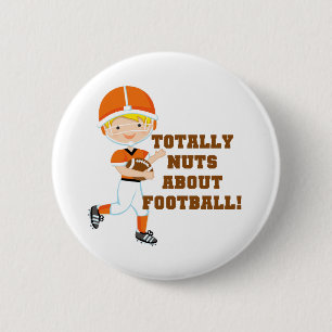 Totally Nuts About Football 2 Inch Round Button