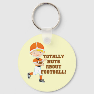 Totally Nuts About Football Keychain