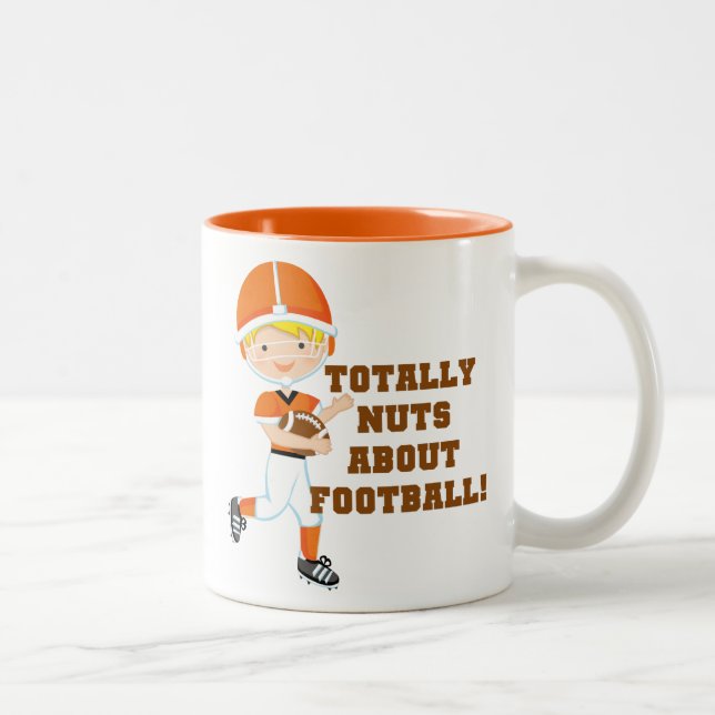 Totally Nuts About Football Two-Tone Coffee Mug (Right)