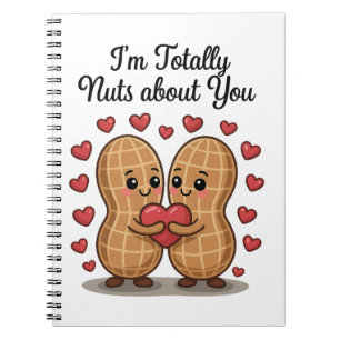 💕 Totally Nuts About You – Cute Peanut Love Stic Notebook