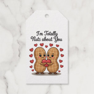 Totally Nuts About You – Cute Peanut Love Sticker Gift Tags