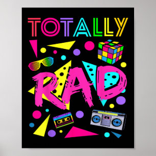 Totally Rad 1980s Vintage Eighties Costume Party Poster