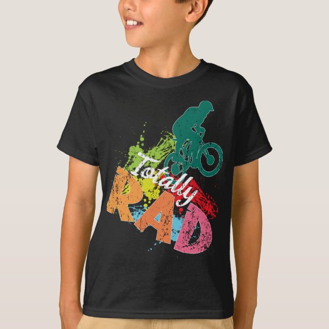 Totally Rad 80s Retro Colourful Bicycle Paint T-Shirt (Front)