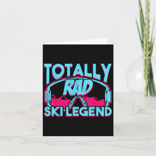 Totally Rad Ski Legend Retro Vintage 80s 90s Skiin Card