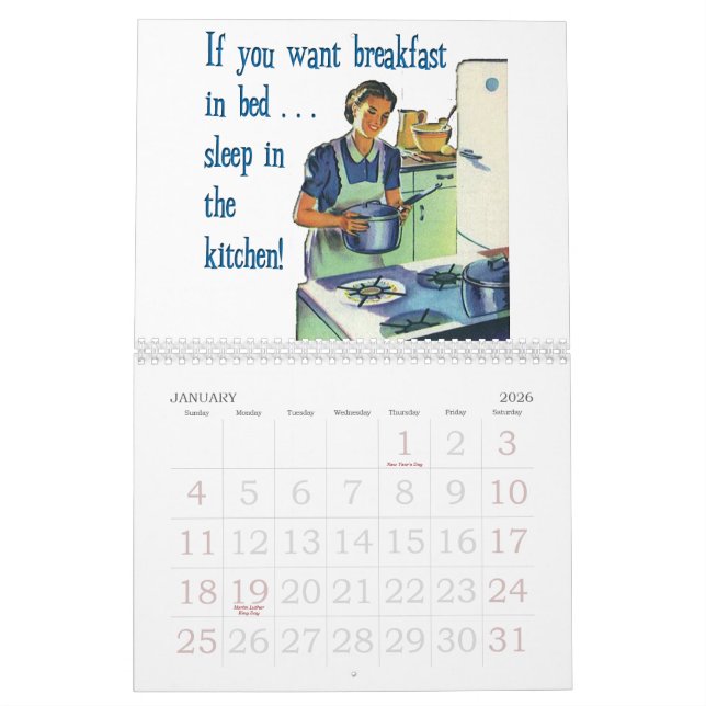 Totally Retro Calendar (Jan 2026)