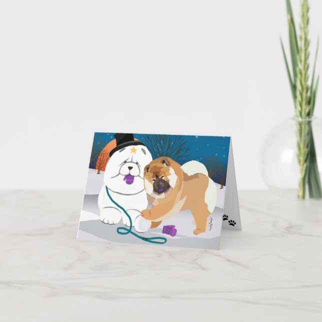 TOTALLY S-MITTEN   Chow Holiday Card (Front)