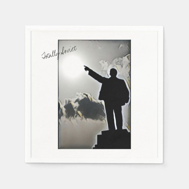 Totally Soviet Lenin Stylized Image Paper Napkin (Front)