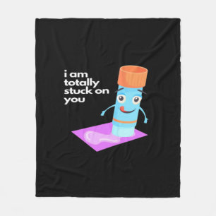 Totally Stuck On You Bold Romantic Style  Fleece Blanket
