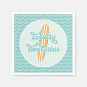 Totally Twobular Surf Beach 2nd Birthday Napkin