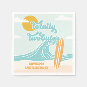 Totally twobular! Surf Beach 2nd Birthday Napkin