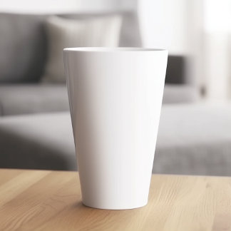 Totally White Solid Colour Latte Mug