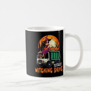 Totally Witching Drive Cute Witch On Garbage Truck Coffee Mug
