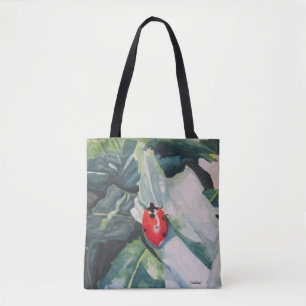 Tote, All-Over, "Ladybug" by Amber Larsen Tote Bag