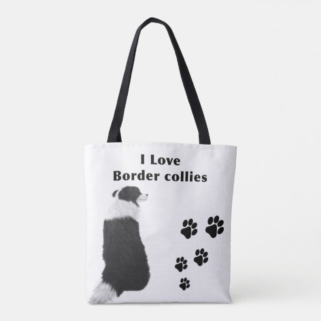 TOTE BAG ボーダーコリー 犬 いぬ オリジナルバック (Dos)