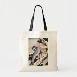 Tote Bag 松 に 鶴, 斎 grues sur Pine Tree, Hokusai, Ukiyo-e
