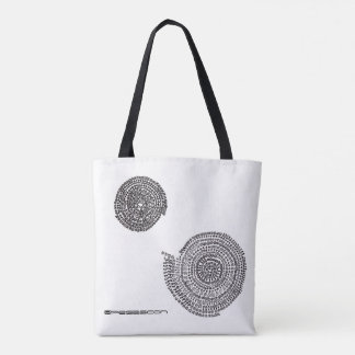TOTE BAG 白地に「縁結曼荼羅」と象