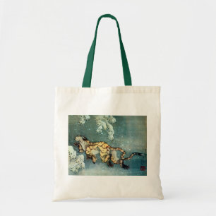 Tote Bag 雪中虎図, tigre de 北斎 dans la neige, Hokusai
