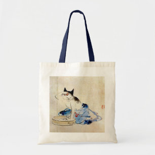 Tote Bag 顔 を 洗 う 猫, 重 Cat Laver Visage, Hiroshige