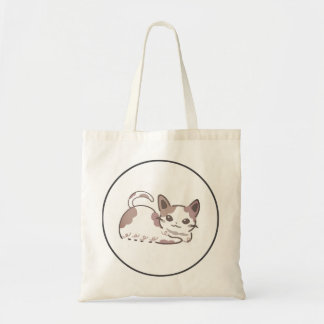 TOTE BAG 香箱座りのぶちねこ、静かな愛らしさ 