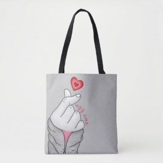 Tote Bag 마 음 을 드 려 요 "Je vous donne mon coeur" Geste coréen