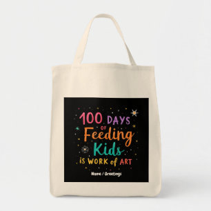 Tote Bag 100 Days of Feeding Kids est une oeuvre d'art :