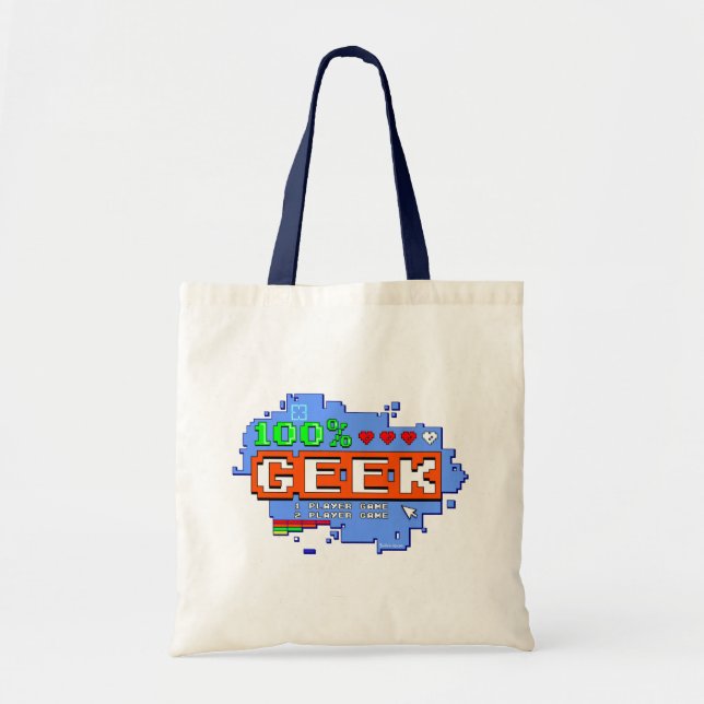 Tote Bag 100% Geek (Devant)