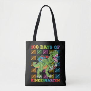 Tote Bag 100 Jours De Maternelle T Rex Dinosaur School
