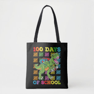 Tote Bag 100 Jours D'École T Rex Dinosaur Enseignant Étudia