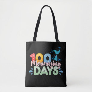 Tote Bag 100 jours mermorables 100e jour d'école sirène
