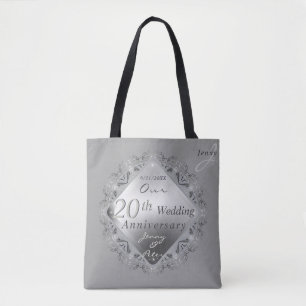 Tote Bag 10,11,20ème, 25ème, 70ème anniversaire de Mariage