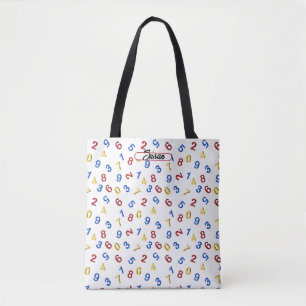 Tote Bag 123 chiffres Rouge Jaune Bleu