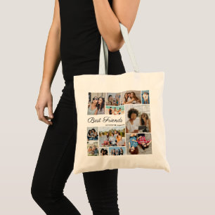 Tote Bag 12 Photo Collage Meilleurs Amis Pour Toujours