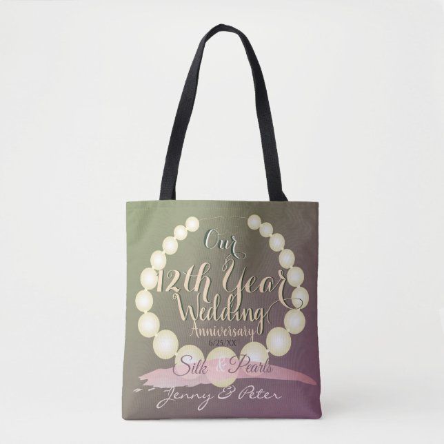 Tote Bag 12e anniversaire du Mariage PearlsTote (Devant)