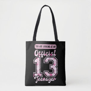 Tote Bag 13 ans officiels 13e anniversaire adolescent 13 an