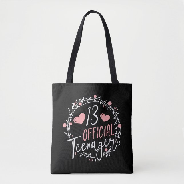 Tote Bag 13e anniversaire Adolescente officielle 13 ans (Devant)