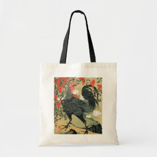Tote Bag 14. 南 天 雄 鶏 図, 冲 Noix rouges et coq, Jakuchu, 若