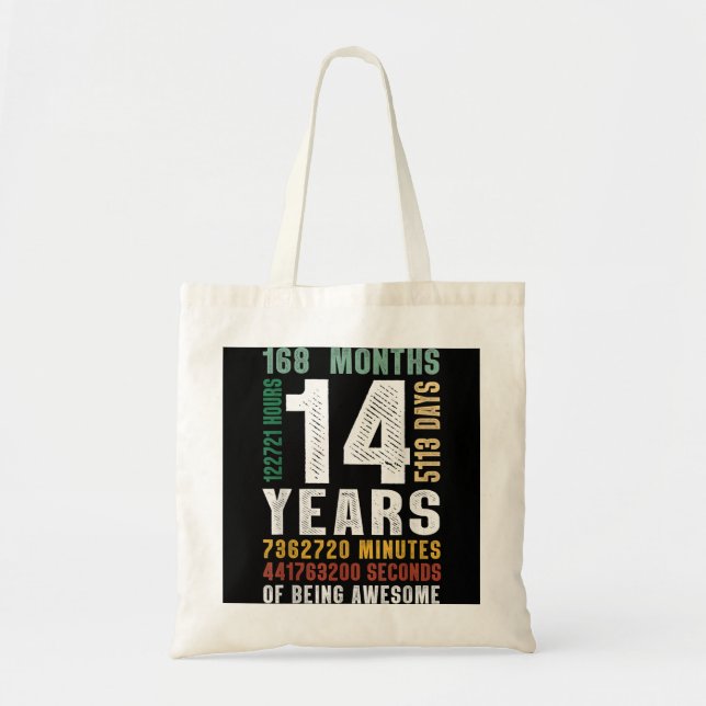 Tote Bag 14 Année D'Être Formidable 14e Anniversaire Cadeau (Devant)