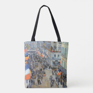Tote Bag 14 juillet, rue Daunou par Childe Hassam