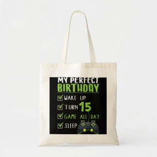 Tote Bag 15th Birthday Party Perfect For Gamer 15 Years Old