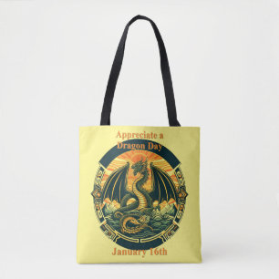 Tote Bag 16 janvier - Appréciez la journée du dragon